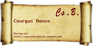 Csurgai Bence névjegykártya